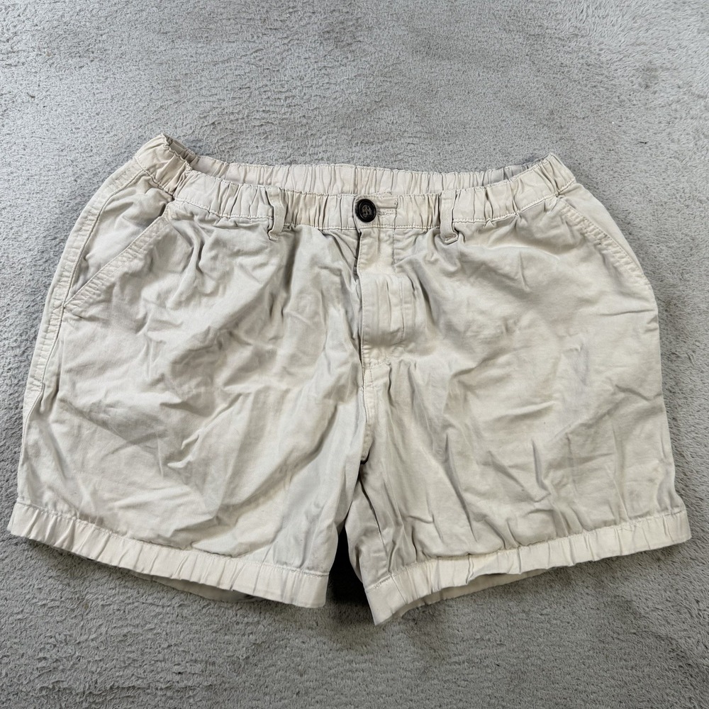 Chubbies Shorts Mens Large Khaki Tan Originals 5.5" Stretch Casual Cotton Chino